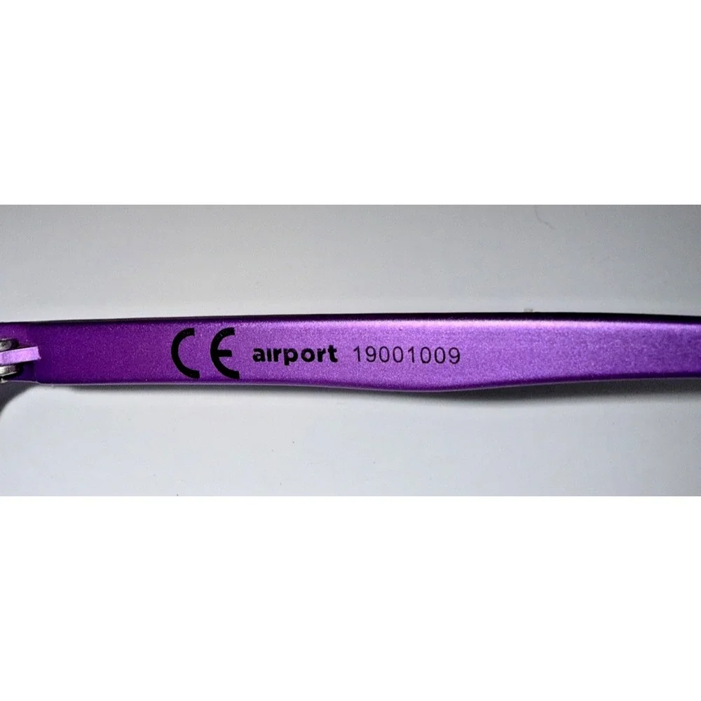 Stylish Airport Eyewear Purple Round Eyeglass Frames‎ 48-20-155 - Chic & Modern - Picture 4 of 6